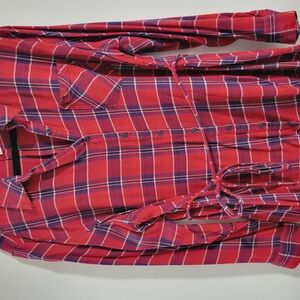 Isabel Maternity Plaid Blouse